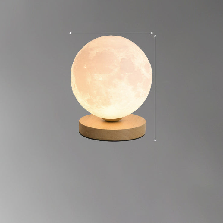 3D Moon Lamp Moon Lamp Desk Charging Lamp Bedroom Bedside Lamp Creative Ins Gift Atmosphere Night Lamp - EverythingWhatYouWant
