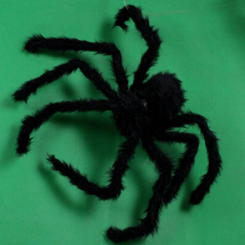 Halloween Horrible Big Black Furry Fake Spider  Halloween Decoration - EverythingWhatYouWant