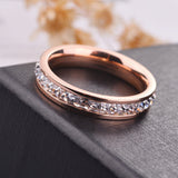 Titanium steel ring female Japanese and Korean version personality plated 18 rose gold ring does not fade fashion jewelry wholesale - EverythingWhatYouWant