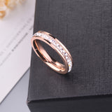 Titanium steel ring female Japanese and Korean version personality plated 18 rose gold ring does not fade fashion jewelry wholesale - EverythingWhatYouWant