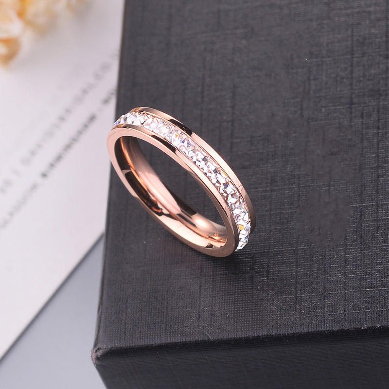 Titanium steel ring female Japanese and Korean version personality plated 18 rose gold ring does not fade fashion jewelry wholesale - EverythingWhatYouWant