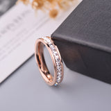 Titanium steel ring female Japanese and Korean version personality plated 18 rose gold ring does not fade fashion jewelry wholesale - EverythingWhatYouWant