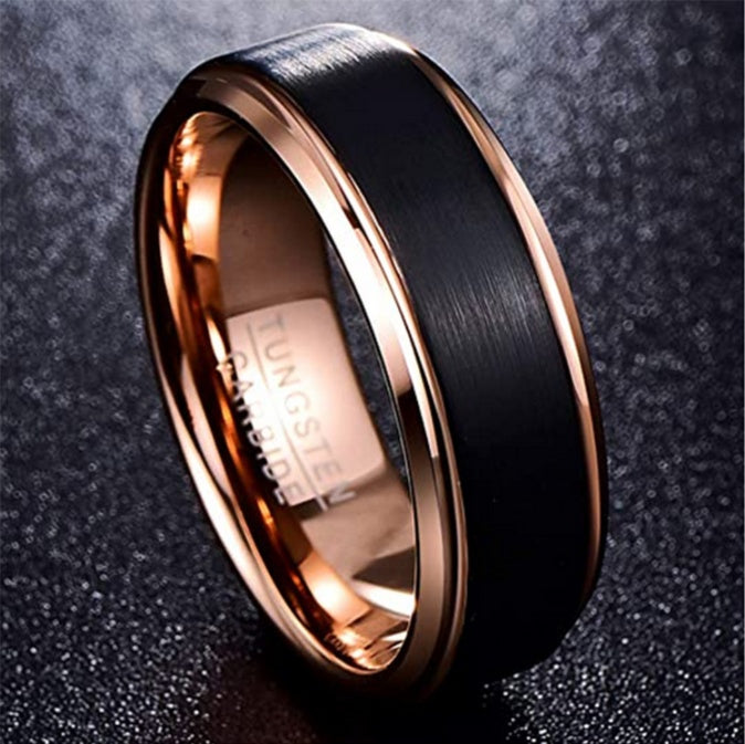 Two Tone Tungsten Steel Ring Men's Jewelry - EverythingWhatYouWant