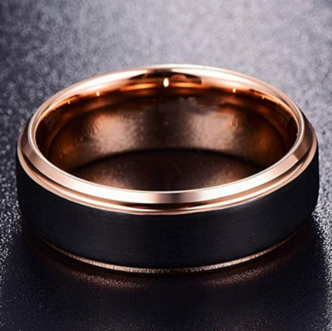 Two Tone Tungsten Steel Ring Men's Jewelry - EverythingWhatYouWant
