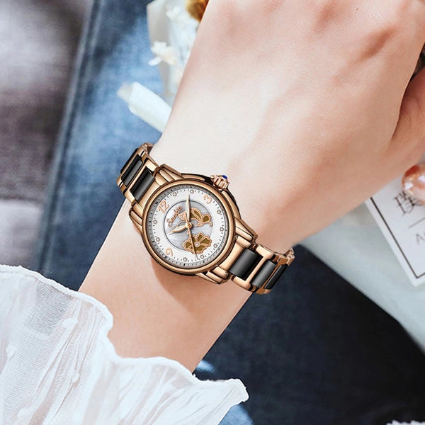 Lige High Quality Ceramic Watch Ladies Watch Exquisite Waterproof Watch - EverythingWhatYouWant