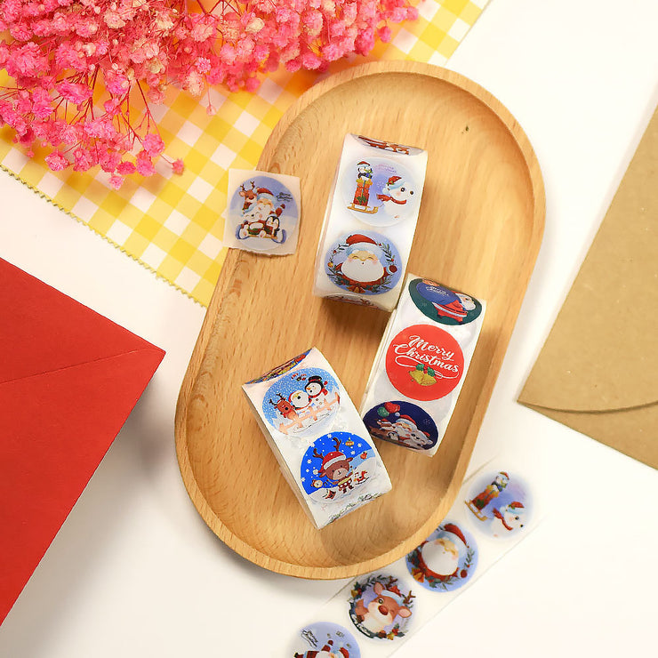 Cartoon Christmas themed gift labels, stickers, stickers, praise stickers, reward stickers, label stickers - EverythingWhatYouWant