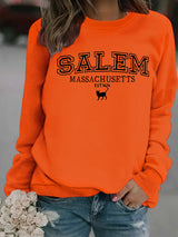 Halloween cat patterned hoodie - EverythingWhatYouWant