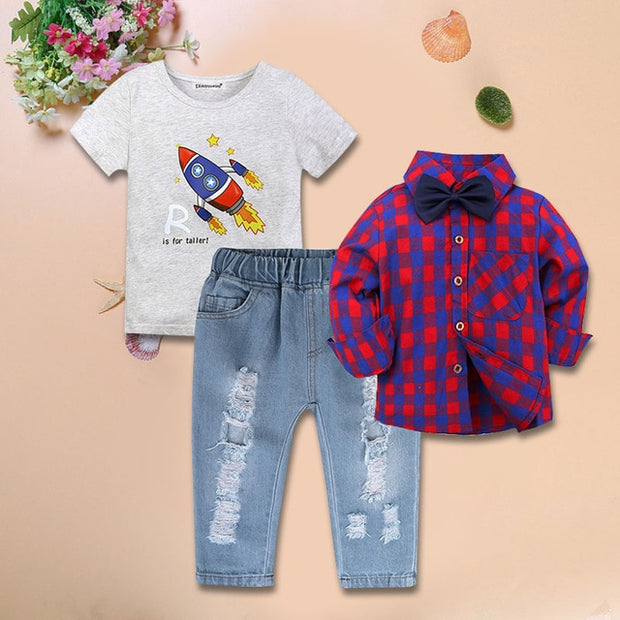 Toddler Boy Clothes Summer Children Clothing Boys Sets Costume For Kids Clothes Sets T-shirt+Jeans Sport Suits 2 3 4 5 6 7 Years - EverythingWhatYouWant