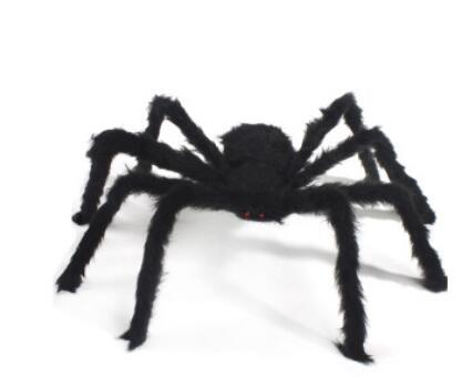 Halloween Horrible Big Black Furry Fake Spider  Halloween Decoration - EverythingWhatYouWant