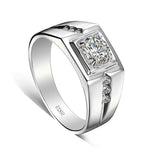 One Carat Six-Claw Diamond Ring with Zircon Accents - EverythingWhatYouWant
