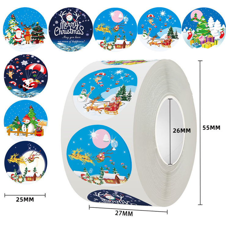 Cartoon Christmas themed gift labels, stickers, stickers, praise stickers, reward stickers, label stickers - EverythingWhatYouWant