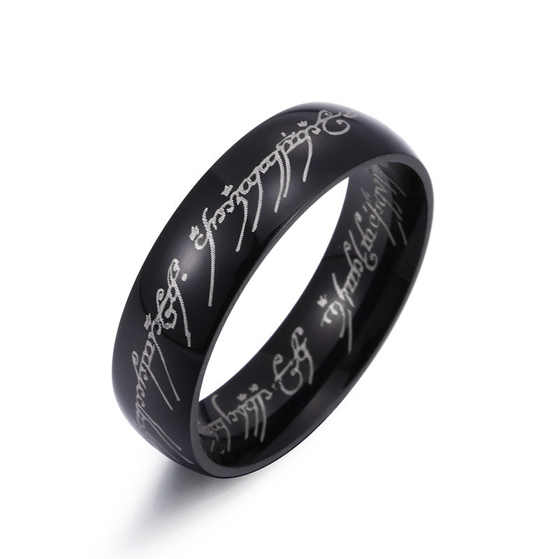Titanium Steel Ring Men's Ring Ring - EverythingWhatYouWant