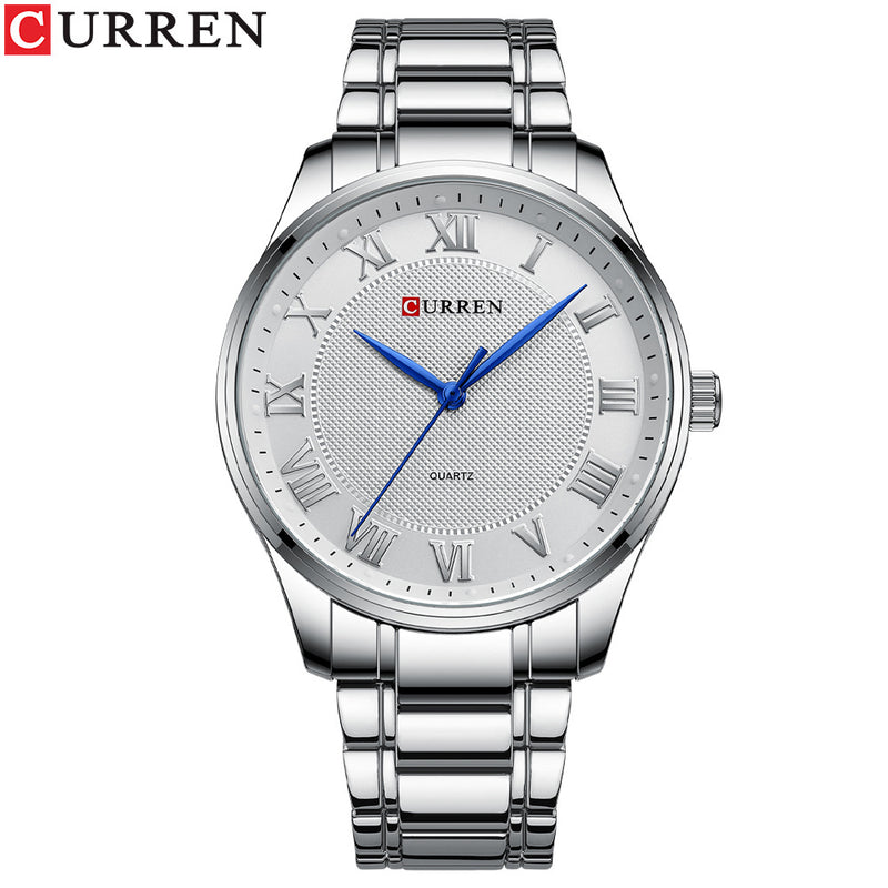 Men's Watch Business Steel Band Watch Fashion Casual Quartz Watch - EverythingWhatYouWant