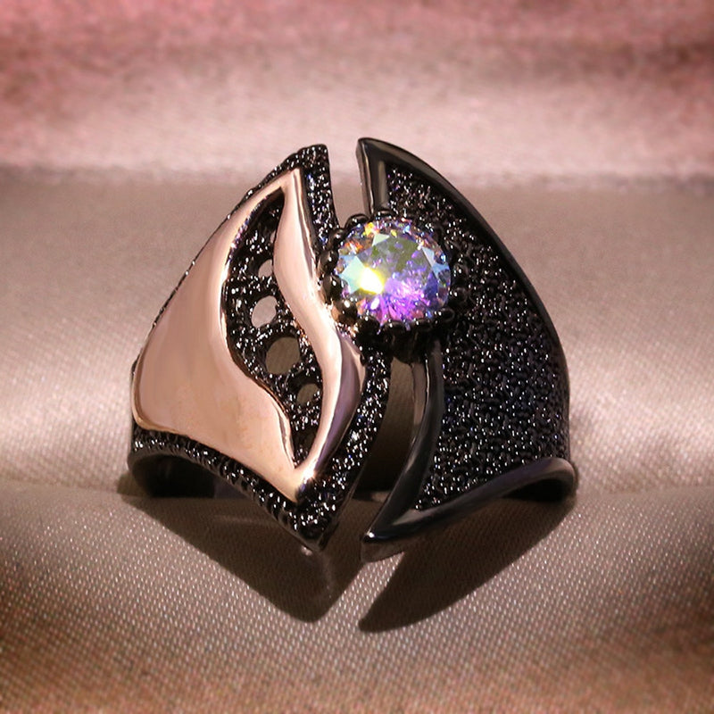 Women's New Ring Perfect For Wedding Anniversary Gifts Fidelity Plating  Gold and black oval ring Gift For Girlfriend - EverythingWhatYouWant