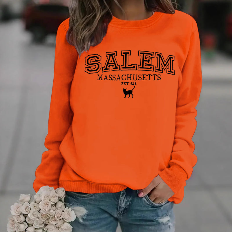 Halloween cat patterned hoodie - EverythingWhatYouWant