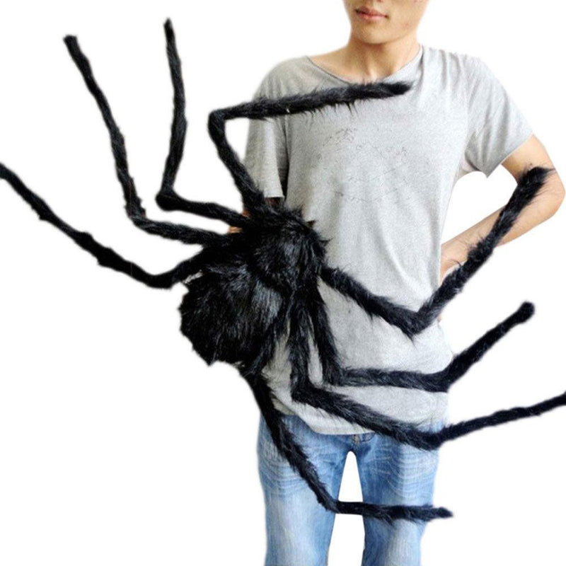 Halloween Horrible Big Black Furry Fake Spider  Halloween Decoration - EverythingWhatYouWant