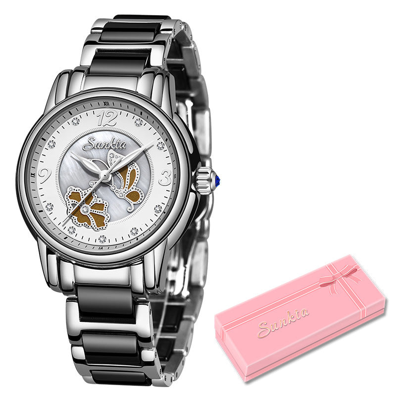 Lige High Quality Ceramic Watch Ladies Watch Exquisite Waterproof Watch - EverythingWhatYouWant