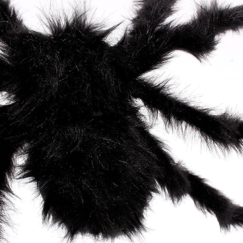 Halloween Horrible Big Black Furry Fake Spider  Halloween Decoration - EverythingWhatYouWant
