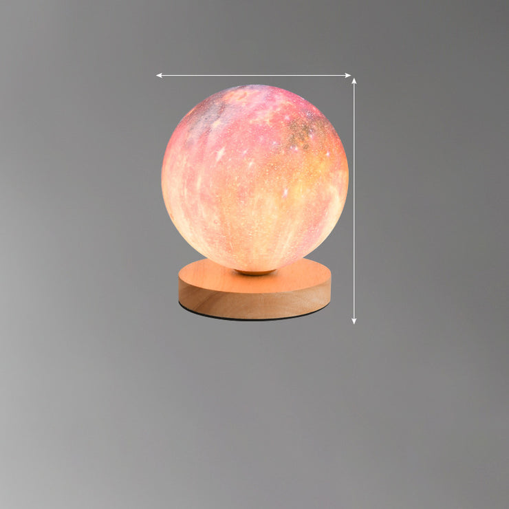 3D Moon Lamp Moon Lamp Desk Charging Lamp Bedroom Bedside Lamp Creative Ins Gift Atmosphere Night Lamp - EverythingWhatYouWant