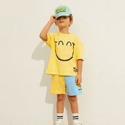 Children T shirt short sleeved color matching cotton children set - EverythingWhatYouWant