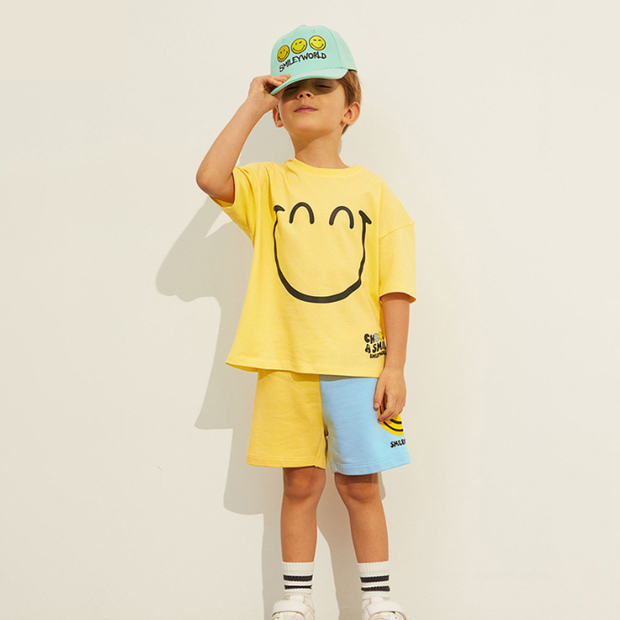 Children T shirt short sleeved color matching cotton children set - EverythingWhatYouWant
