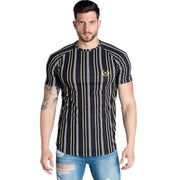 Casual Men T-shirt Stripe Summer Man Tshirt Fashion Tops Streetwear Male T-shirts Hip Hop - EverythingWhatYouWant