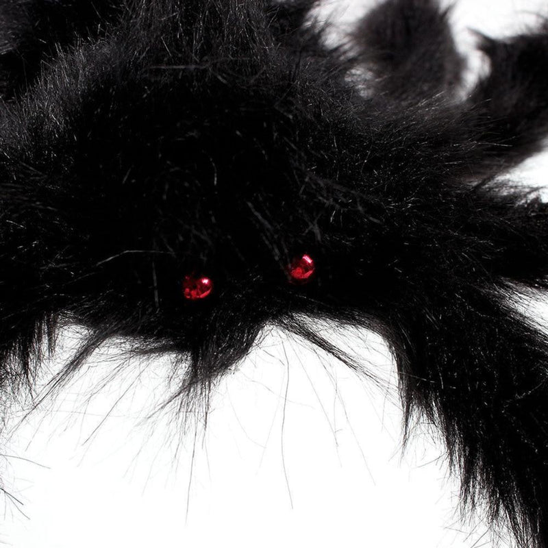 Halloween Horrible Big Black Furry Fake Spider  Halloween Decoration - EverythingWhatYouWant