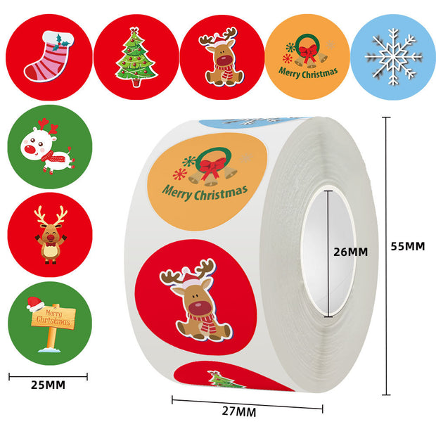 Cartoon Christmas themed gift labels, stickers, stickers, praise stickers, reward stickers, label stickers - EverythingWhatYouWant