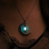 Moon Glowing Necklace Halloween Gifts - EverythingWhatYouWant