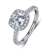 One Carat Six-Claw Diamond Ring with Zircon Accents - EverythingWhatYouWant