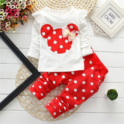 Baby Girls Winter Clothing Sets Cotton Cartoon Mouse Long Sleeve Bebes Suit Newborn Kids Baby Girl Clothes - EverythingWhatYouWant