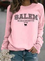 Halloween cat patterned hoodie - EverythingWhatYouWant