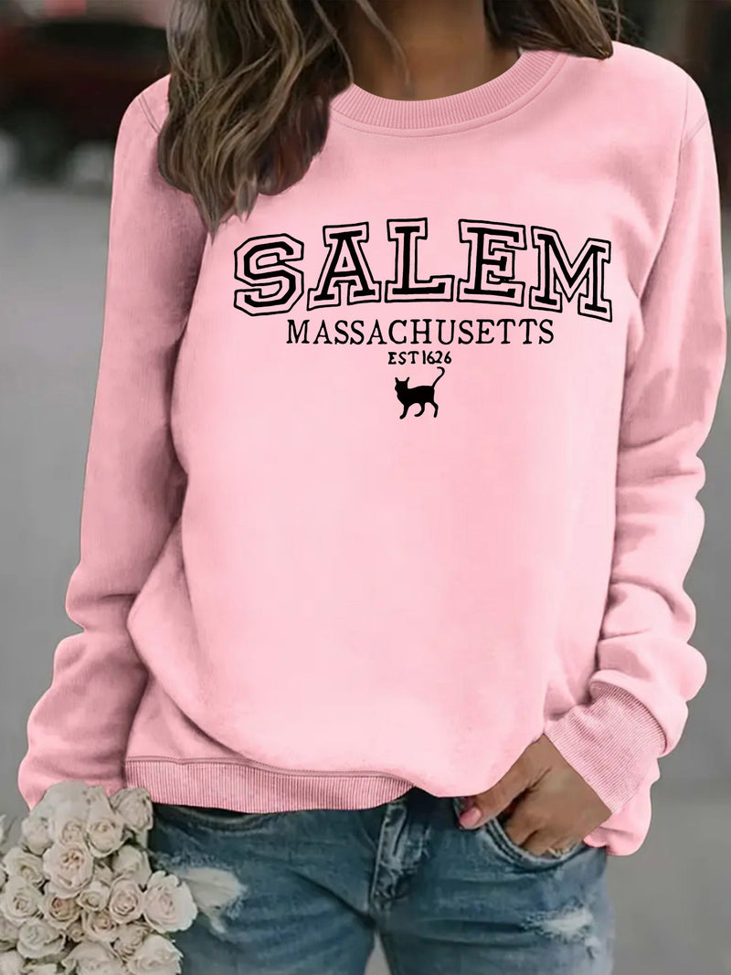 Halloween cat patterned hoodie - EverythingWhatYouWant