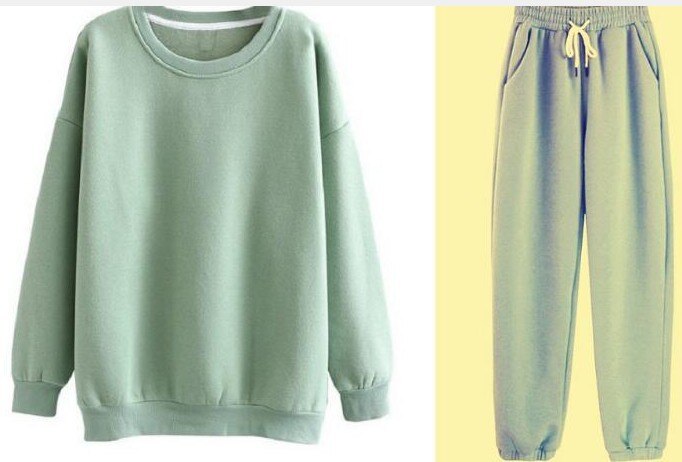 Autumn Women Hoodies Tracksuits Fashion Fleece Sweatshirt Two Pieces Set Casual Long Sleeve Solid Hoodie Sport Pants Suit - EverythingWhatYouWant