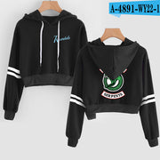 Women Sexy Crop Top Hoodies RIVERDALE Southside Serpent Print harajuku Casual Hoodies Sweatshirts - EverythingWhatYouWant