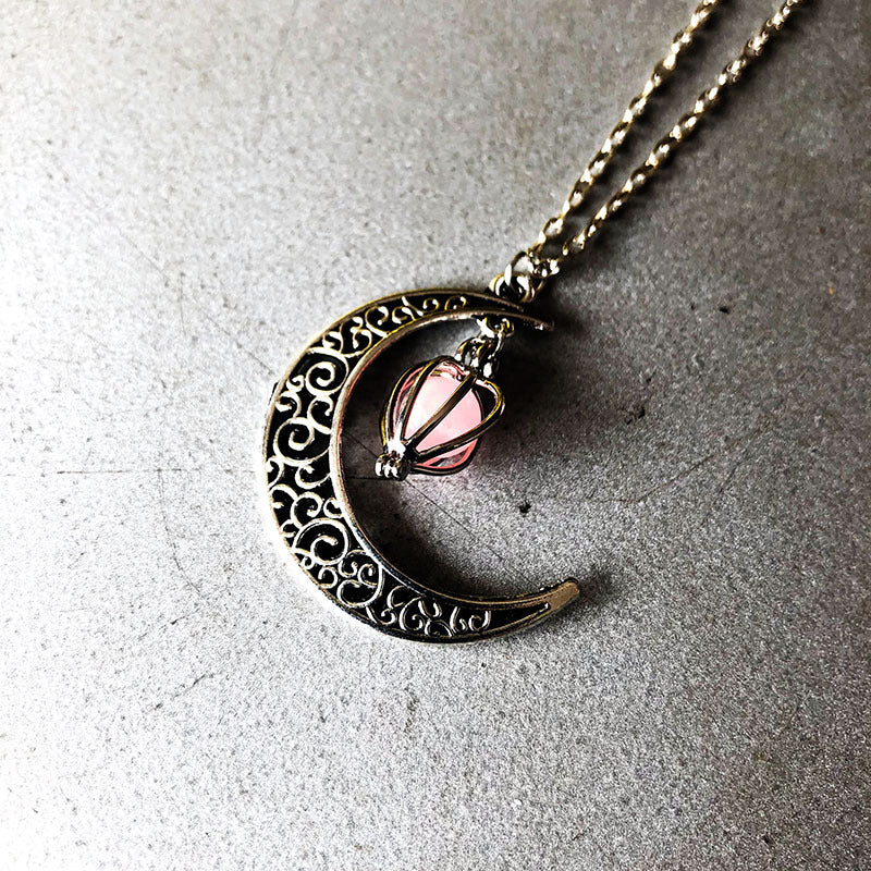 Moon Glowing Necklace Halloween Gifts - EverythingWhatYouWant