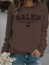 Halloween cat patterned hoodie - EverythingWhatYouWant