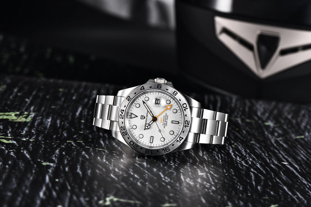 Pagani Design PD1682 Men’s GMT Watch 42mm Automatic Mechanical DG5833 Sapphire Crystal Stainless Steel Waterproof Black Vintage - EverythingWhatYouWant