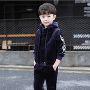 Brand Boys Warm Thicken Fleece Hoodies+Pants+Vest 3pcs Sets Girl Winter Sets Children Clothes Kids Casual Suits Christmas Outfit - EverythingWhatYouWant