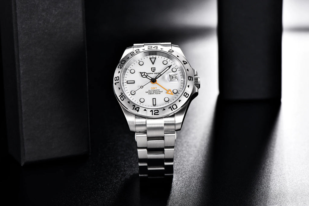 Pagani Design PD1682 Men’s GMT Watch 42mm Automatic Mechanical DG5833 Sapphire Crystal Stainless Steel Waterproof Black Vintage - EverythingWhatYouWant
