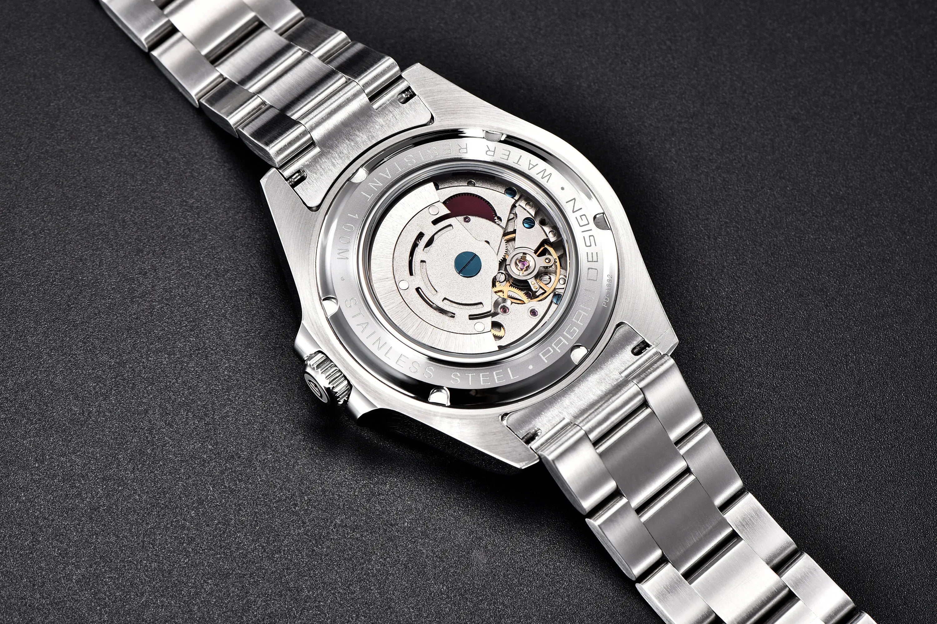 Pagani Design PD1682 Men’s GMT Watch 42mm Automatic Mechanical DG5833 Sapphire Crystal Stainless Steel Waterproof Black Vintage - EverythingWhatYouWant