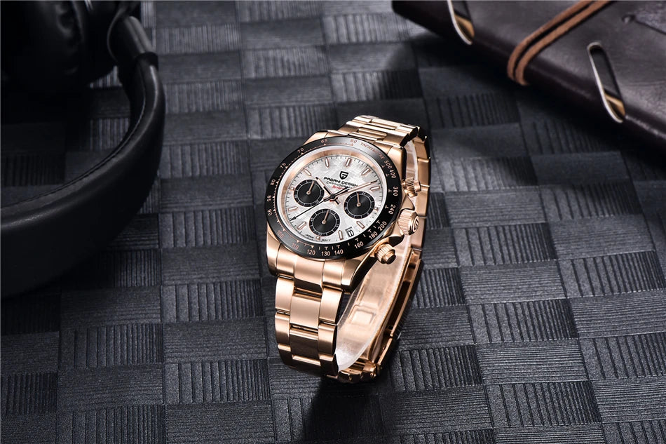 40mm New V2 PAGANI DESIGN Classic fashion Men Quartz Watches Sapphire Retro Chronograph Stainless Steel Waterproof Watch for Men - EverythingWhatYouWant