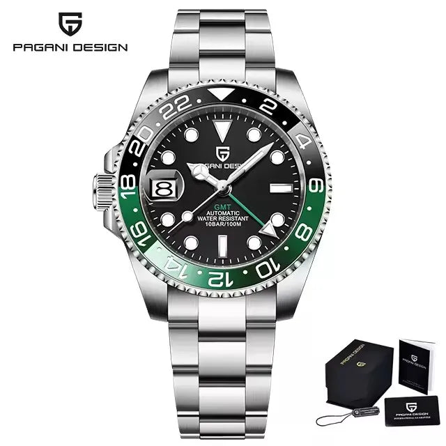 PAGANI DESIGN New V2 40MM GMT Men watch Mechanical Watches Luxury Automatic Sapphire Glass Waterproof Wrist Watches for men - EverythingWhatYouWant
