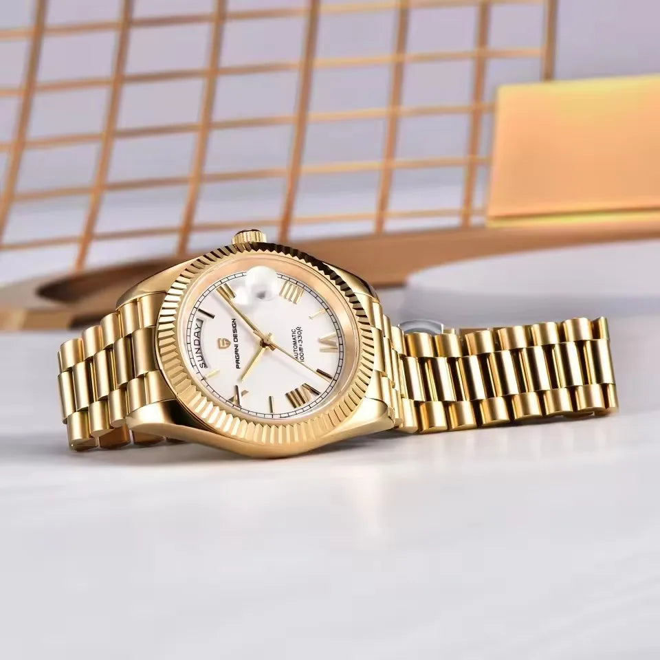 PAGANI DESIGN New Week Calendar Type Man watch ST16 Movt Waterproof Mechanical Watch 316L All Steel Luxury Luminous Men watch - EverythingWhatYouWant