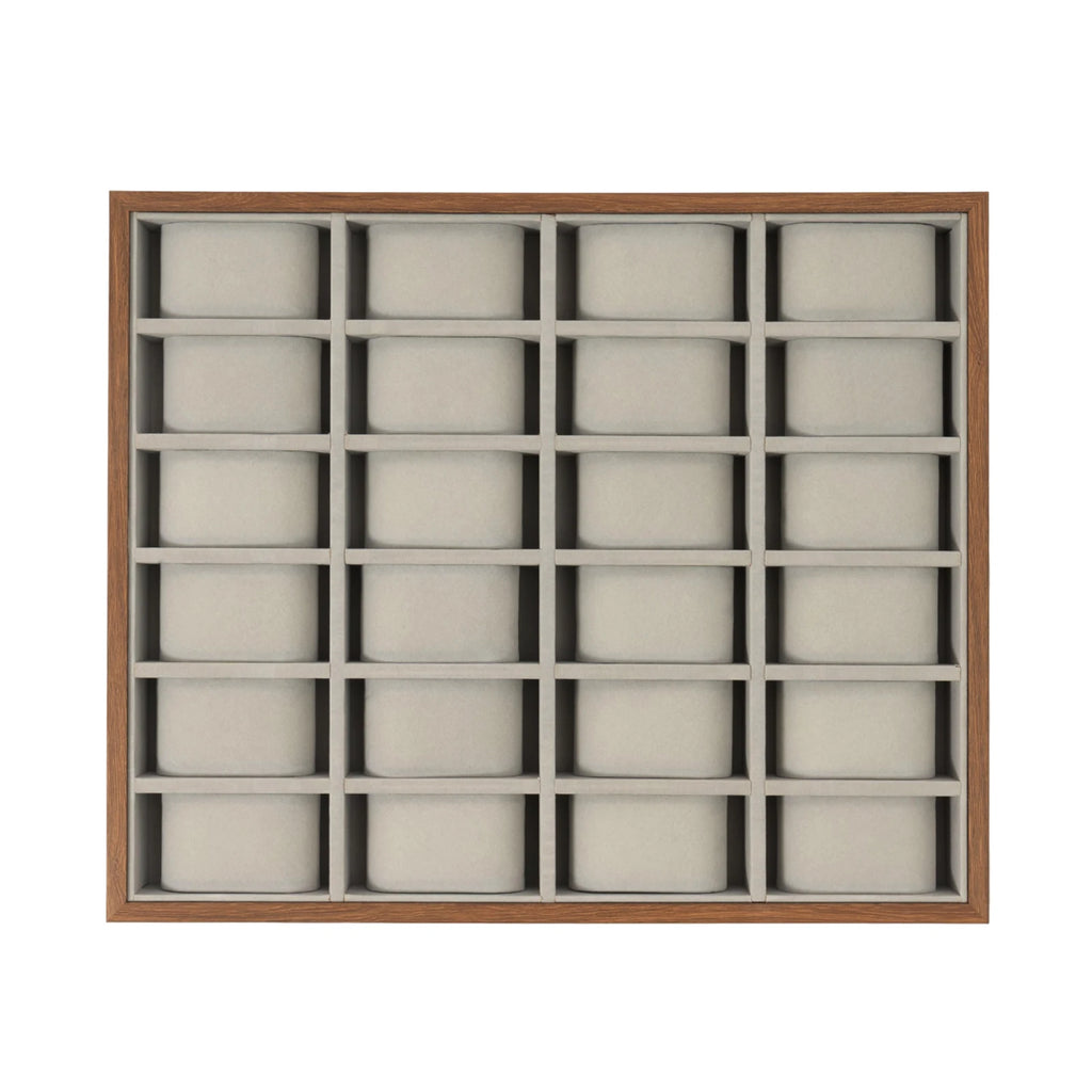 24 Slot Watch Box Watch Organizer Display Case Watch Collector Box with Removable Pillows for Watch Bracelet Cufflink - EverythingWhatYouWant