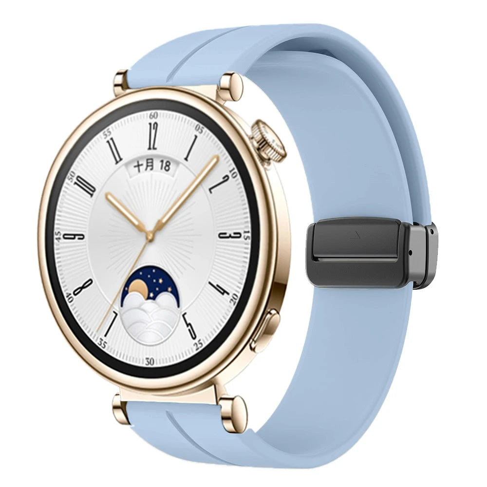 18mm Magnetic Buckle Strap For huawei watch gt 4 41mm Replacement Wristband Sport Silicone belt correa bracelet watch gt4 band - EverythingWhatYouWant