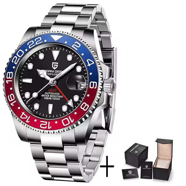 PAGANI DESIGN New V2 40MM GMT Men watch Mechanical Watches Luxury Automatic Sapphire Glass Waterproof Wrist Watches for men - EverythingWhatYouWant