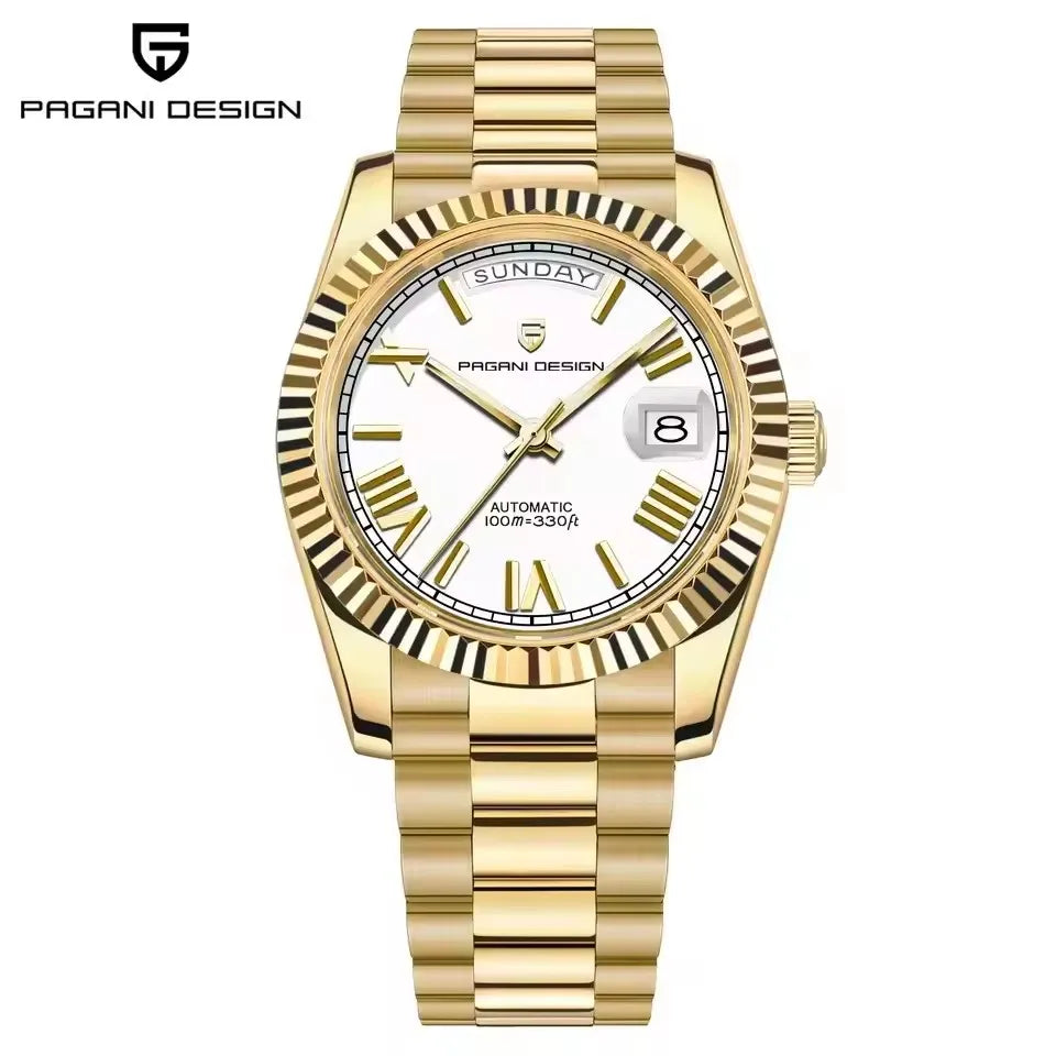 PAGANI DESIGN New Week Calendar Type Man watch ST16 Movt Waterproof Mechanical Watch 316L All Steel Luxury Luminous Men watch - EverythingWhatYouWant