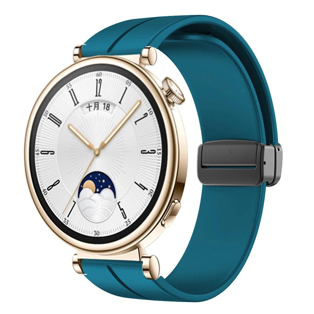 18mm Magnetic Buckle Strap For huawei watch gt 4 41mm Replacement Wristband Sport Silicone belt correa bracelet watch gt4 band - EverythingWhatYouWant