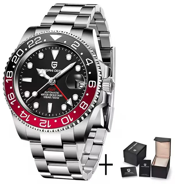 PAGANI DESIGN New V2 40MM GMT Men watch Mechanical Watches Luxury Automatic Sapphire Glass Waterproof Wrist Watches for men - EverythingWhatYouWant